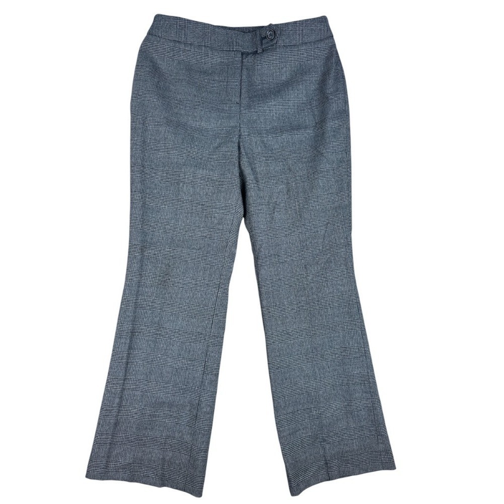 Jones‎ New York Signature Petite 10P Houndstooth Pants Wool Blend Bootcut Career